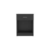 Eco Nightstand , End Table, Side Table Superior Top, One Drawer, Lower Shelf -Black