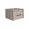 Boa Floating Nightstand , End Table, Side Table Wall-Mounted Single Drawer Design with Handle- Light Grey - Bedroom